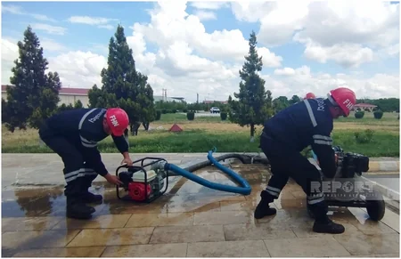 Naxçıvan Mülki müdafiə alayında təlim keçirilib