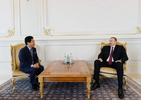 Prezident İlham Əliyev Koreyanın Azərbaycanda yeni təyin olunmuş səfirinin etimadnaməsini qəbul edib
