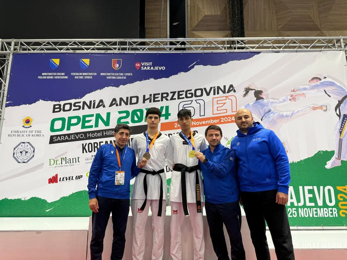 Azərbaycan taekvondoçuları Bosniya və Herseqovinada iki medal qazanıblar