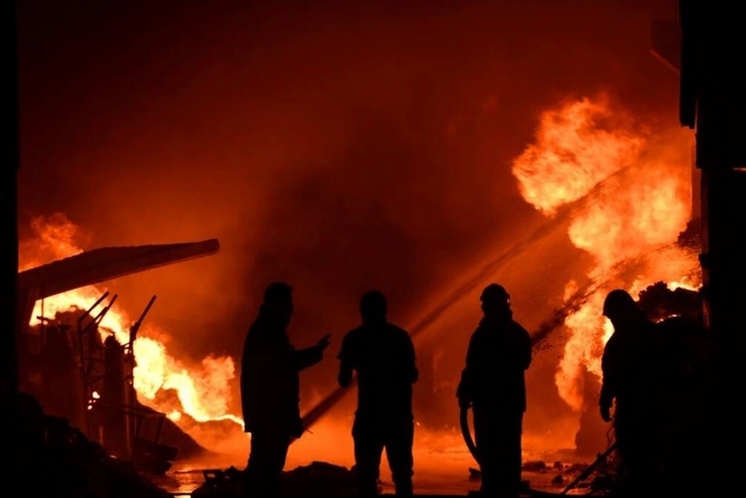 Türkiyədə fabrikdə yanğın olub