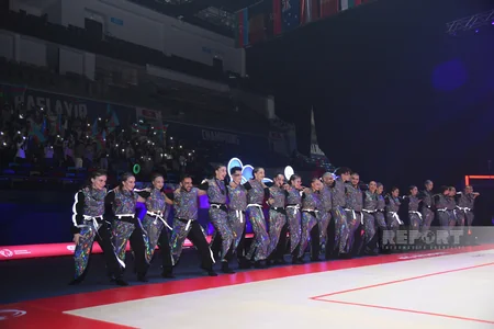 Milli Gimnastika Arenasında Avropa Kubokunun açılış mərasimi keçirilib