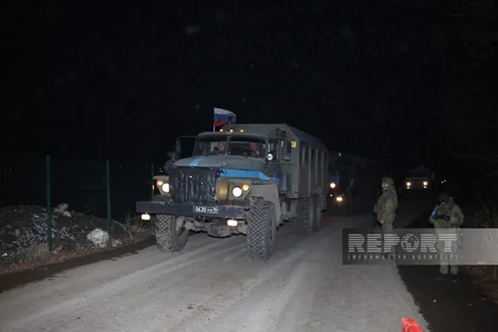 Conditions for passage of 25 peacekeepers' vehicles created on Khankandi-Lachin road