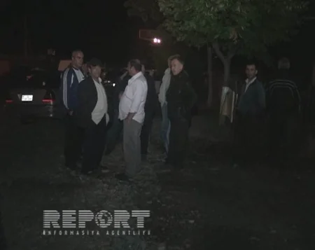 Şəkidə dağ çayına gələn sel körpünü uçurub - FOTO