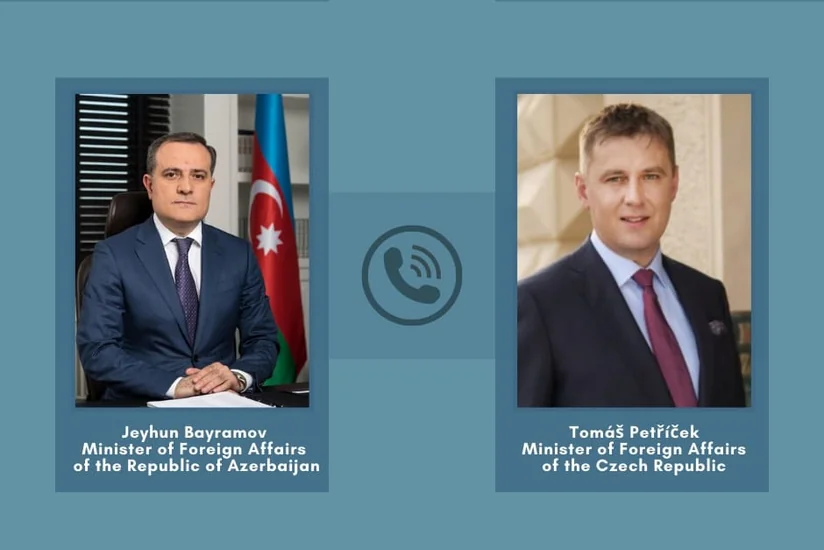 Azərbaycan və Çex XİN başçıları arasında telefon danışığı olub