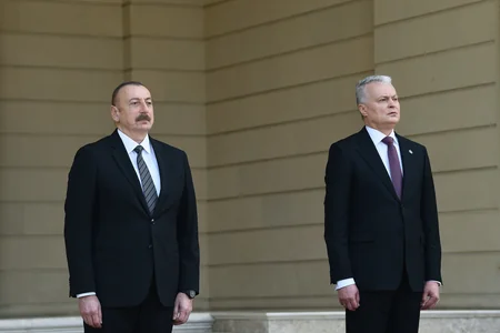 Official welcoming ceremony for Lithuanian President held in Baku
