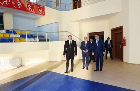 ​Prezident İsmayıllı Olimpiya İdman Kompleksində əsaslı təmir işlərindən sonra yaradılan şəraitlə tanışlıq