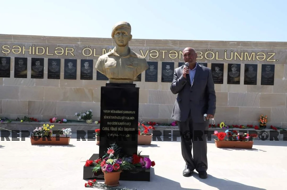 Neftçalada Vətən Müharibəsi şəhidinin büstünün açılışı olub