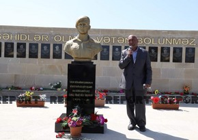 Neftçalada Vətən Müharibəsi şəhidinin büstünün açılışı olub
