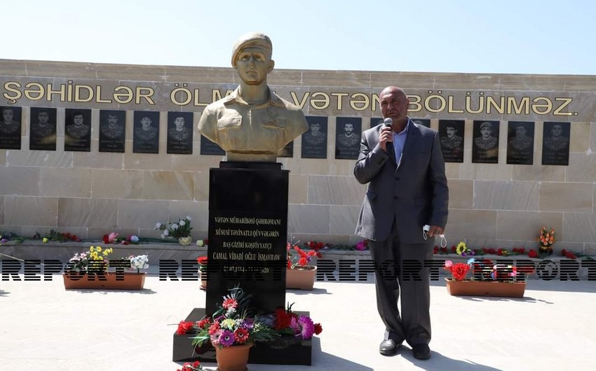 Neftçalada Vətən Müharibəsi şəhidinin büstünün açılışı olub