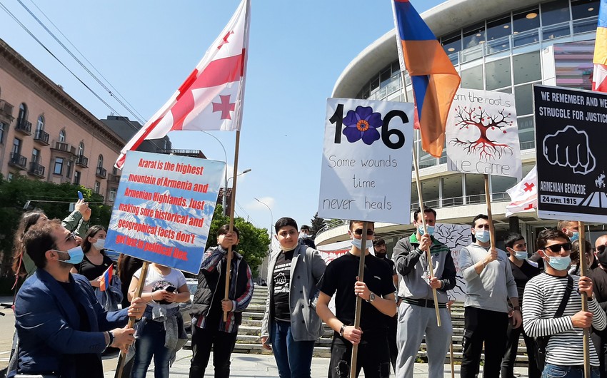 Ermənilər Tbilisidə Azərbaycan və Türkiyəyə qarşı təxribat törədib