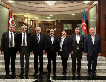 Milli Məclis üzvləri Türkiyə səfirliyində TBMM-in deputatları ilə görüşüblər