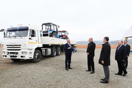 Cəbrayılda  “KamAZ” servis mərkəzinin təməli qoyulub