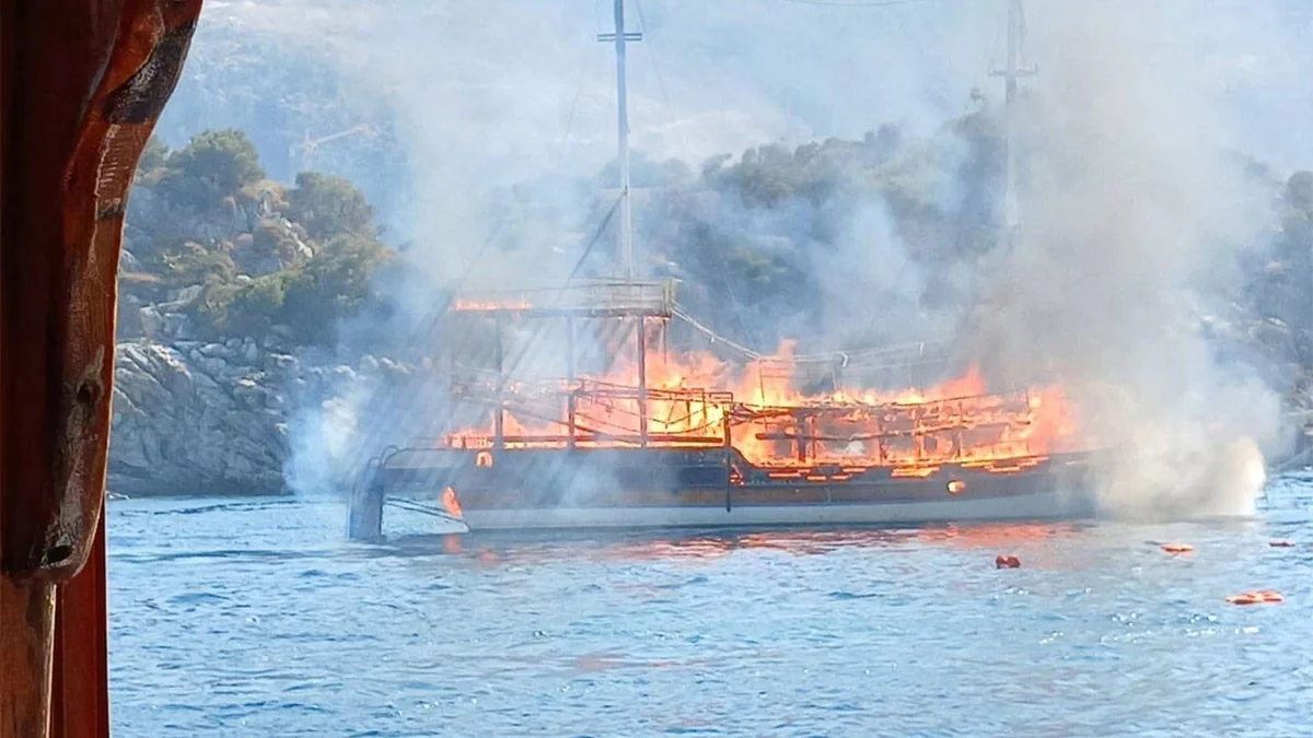Türkiyədə turist gəmisində baş verən yağında xəsarət alanların sayı artıb - YENİLƏNİB
