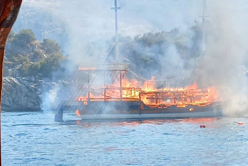 Türkiyədə turist gəmisində baş verən yağında xəsarət alanların sayı artıb - YENİLƏNİB