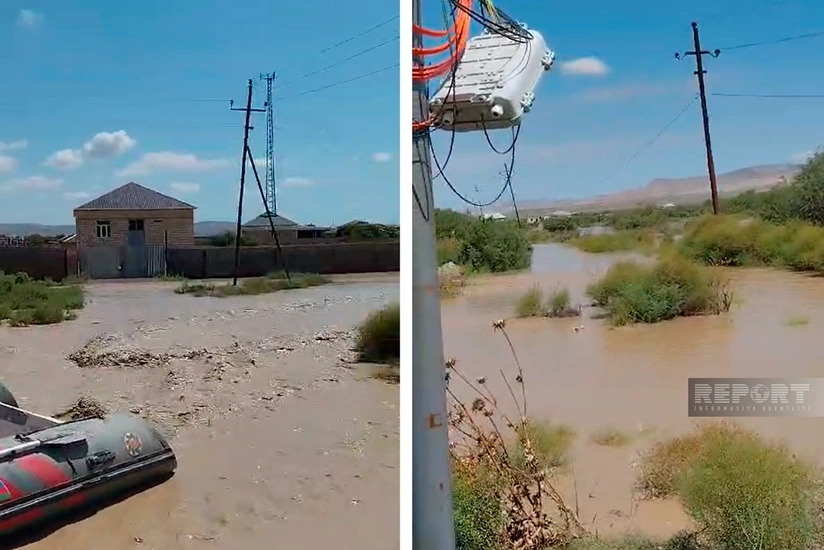 Hacıqabulda 100-ə yaxın evi su basıb