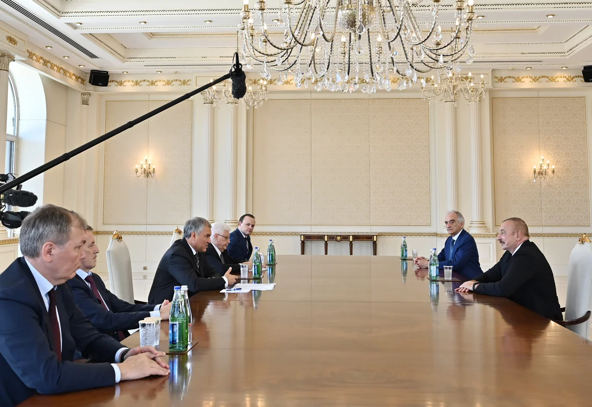 President Ilham Aliyev receives Chairman of Russian State Duma - UPDATED