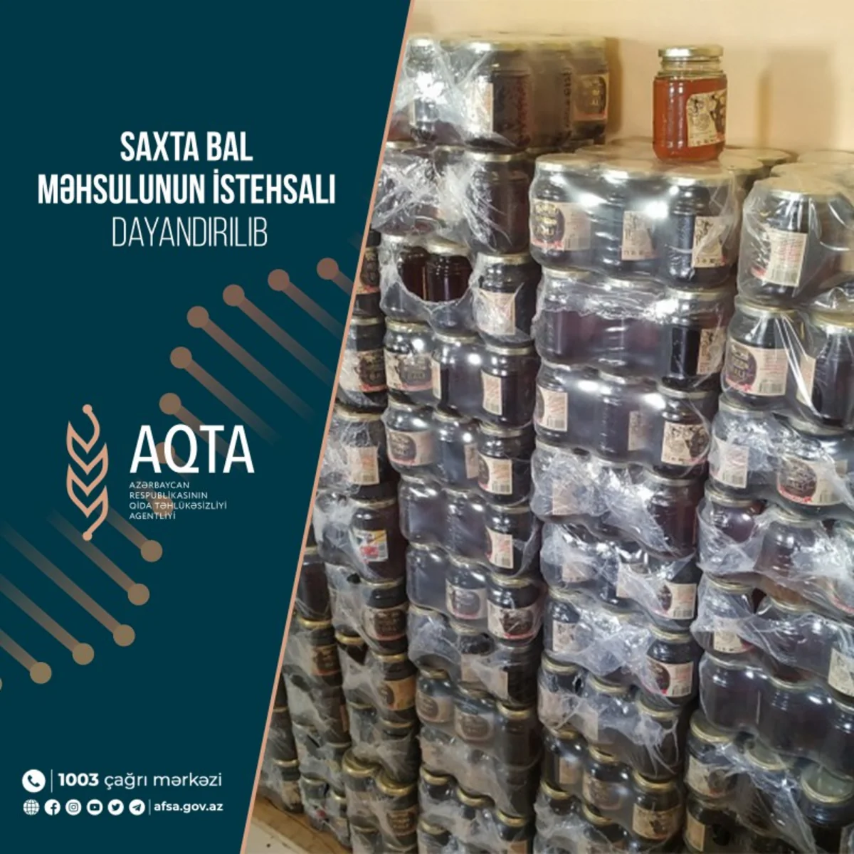 Saxta bal məhsulunun istehsalı dayandırılıb