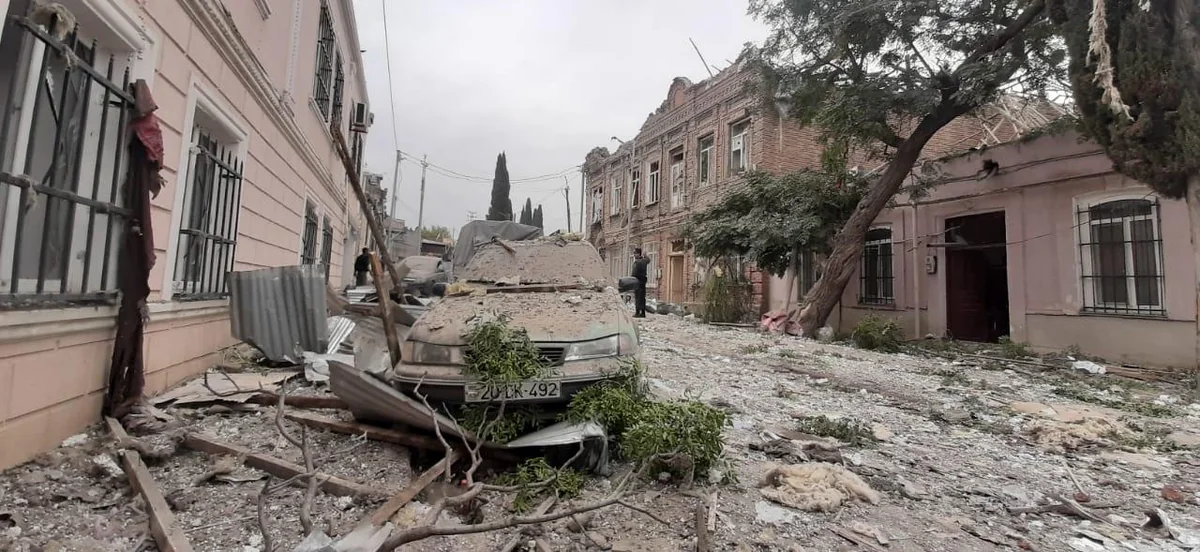 Город Гянджа обстреливается с территории Армении