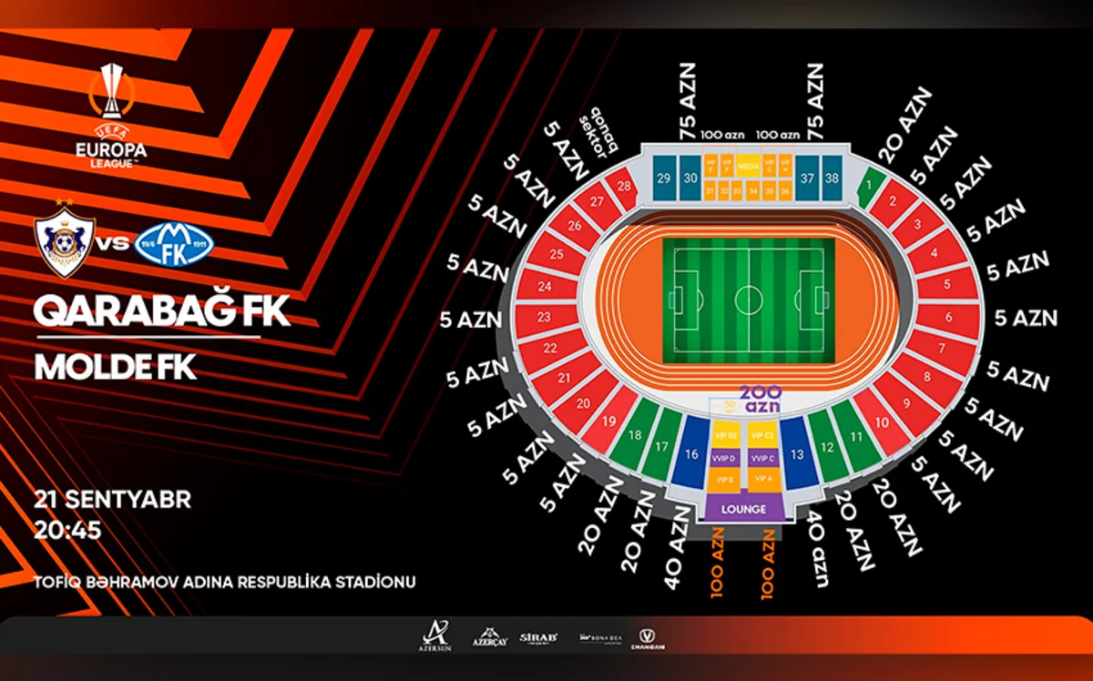 Билеты на матч Карабах - Мольде поступят в продажу