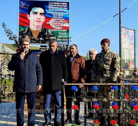Cəlilabadda Vətən müharibəsi şəhidinin adına tikilən bulağının açılışı olub