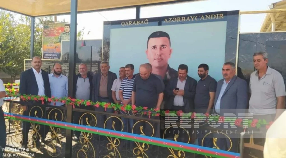 Biləsuvarda Vətən müharibəsi şəhidinin adına bulağın açılışı olub 