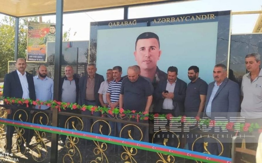 Biləsuvarda Vətən müharibəsi şəhidinin adına bulağın açılışı olub 