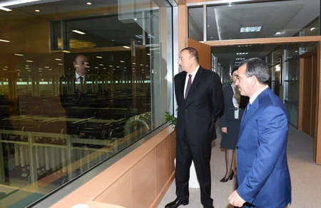 Prezident İlham Əliyev Ceyranbatan Ultrasüzgəcli Sutəmizləyici Qurğular Kompleksinin açılışında iştirak edib
