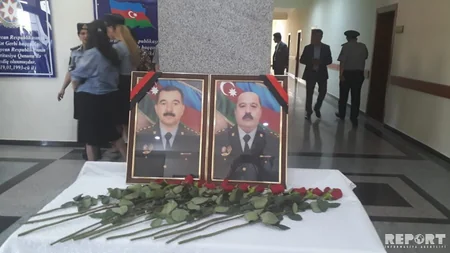 Gəncədə şəhid olan polis zabitləri dəfn edilib - VİDEO - YENİLƏNİB-2