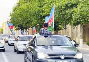 Araz-Naxçıvanın Konfrans Liqasına vəsiqə qazanması münasibətilə yürüş keçirilib