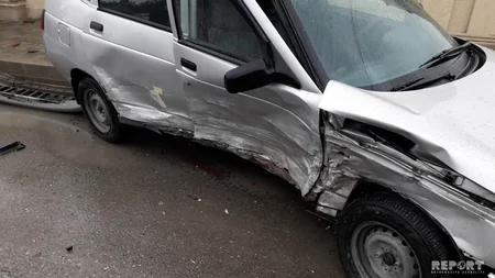 Kürdəmirdə yol qəzası olub, qadın sərnişin xəsarət alıb - FOTO - VİDEO - YENİLƏNİB