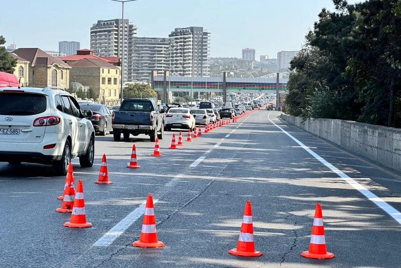 Bakı-Sumqayıt şosesində avtobus zolağı təşkil edilir