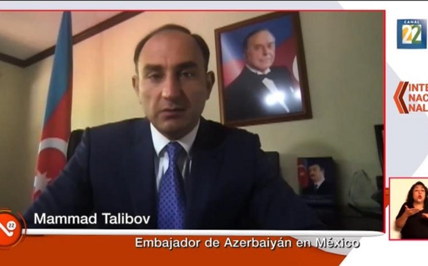 Ermənilərin törətdiyi kütləvi dağıntılar Meksikanın dövlət televiziyasında