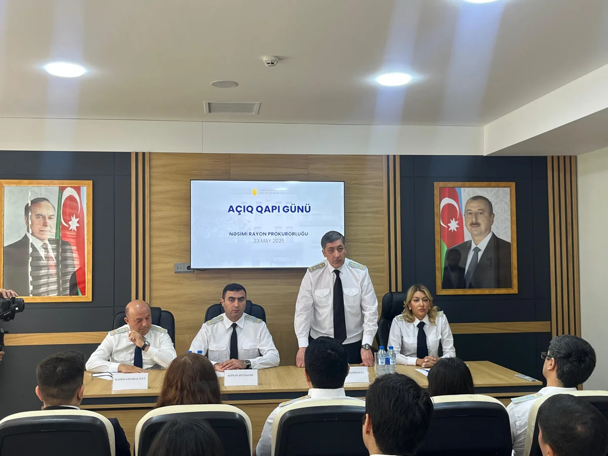 Nəsimi rayon prokurorluğunda “Açıq qapı” günü keçirilib, Qarabağ Universitetinin tələbələri iştirak edib