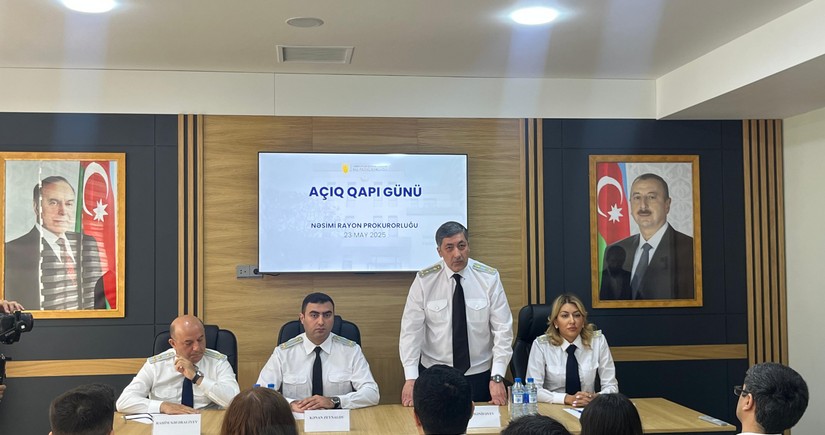 Nəsimi rayon prokurorluğunda “Açıq qapı” günü keçirilib, Qarabağ Universitetinin tələbələri iştirak edib