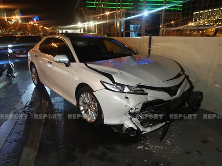 Bakıda üç avtomobil toqquşub - VİDEO