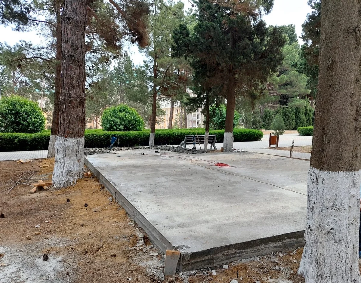 Sumqayıtda parkda qanunsuz tikintinin qarşısı alınıb