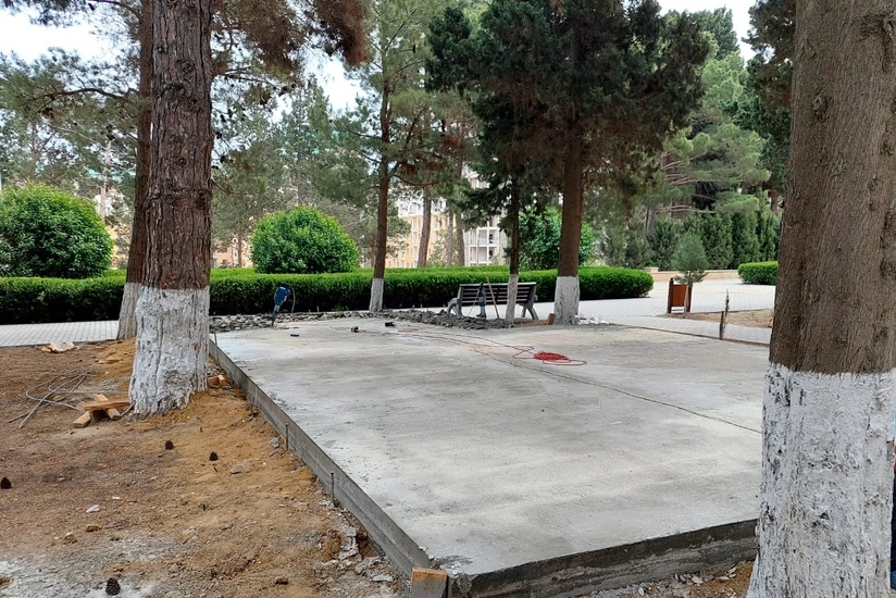 Sumqayıtda parkda qanunsuz tikintinin qarşısı alınıb