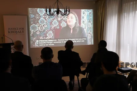Strasburqda Xocalı soyqırımı qurbanlarının xatirəsi anılıb