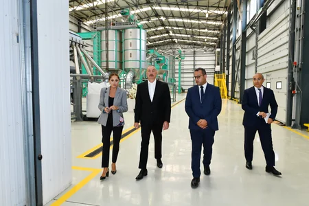 İlham Əliyev və Mehriban Əliyeva “Grand-Agro İnvitro” MMC-nin müəssisəsi ilə tanış olub