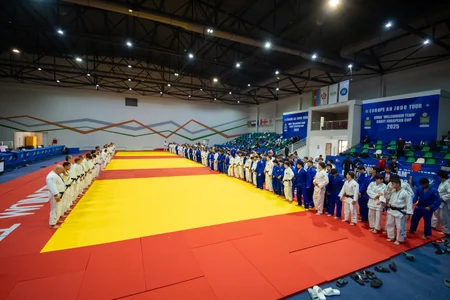 Quba Olimpiya İdman Kompleksində cüdoçuların beynəlxalq təlim-məşq toplanışı davam edir