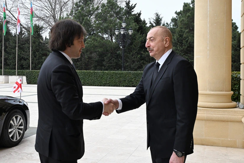 İrakli Kobaxidze İlham Əliyevlə görüşə gəlib