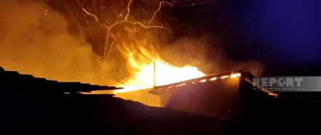 Şəkidə köhnə xəstəxanada baş verən yanğın söndürülüb - YENİLƏNİB