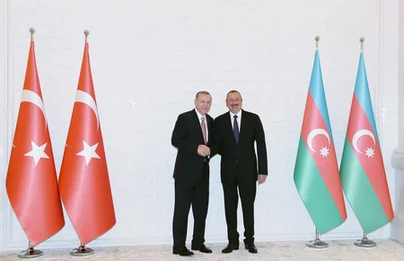 Türkiyə Prezidentinin rəsmi qarşılanma mərasimi olub