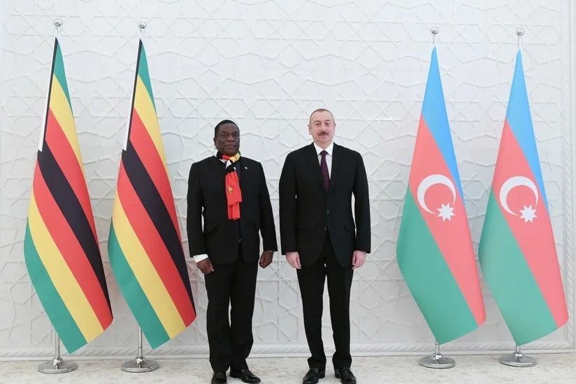Azerbaijani, Zimbabwean presidents met