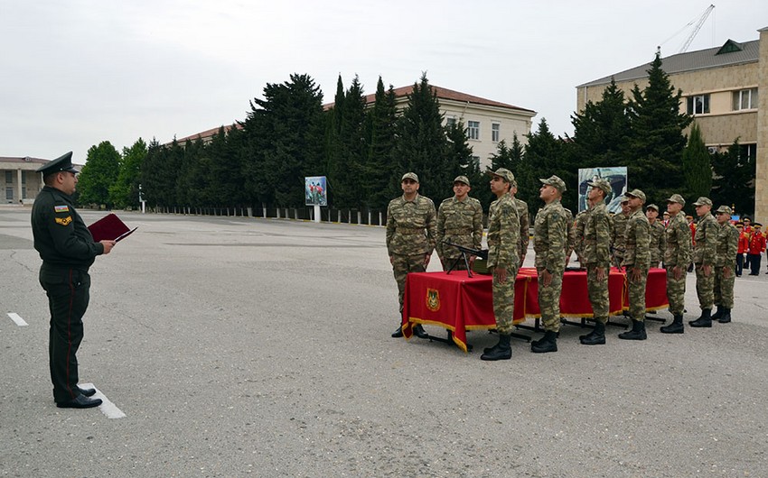 Azərbaycan Ordusunda andiçmə mərasimləri keçirilib