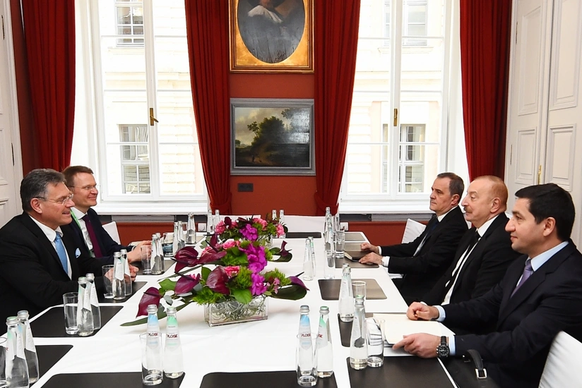 President Ilham Aliyev meets with European Commission Executive Vice-President in Munich