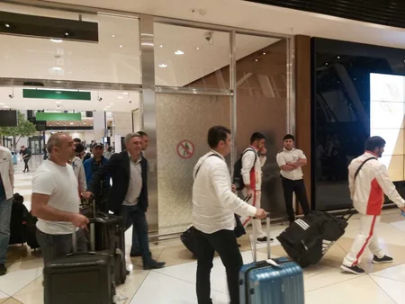 Avropa Oyunlarında Azərbaycanı təmsil edən karateçilər və akrobatlar Vətənə qayıdıblar - FOTO