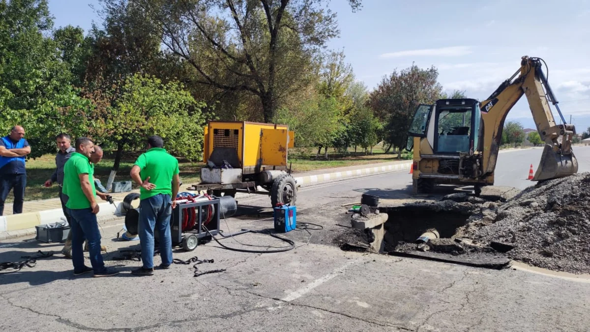 Naxçıvanda magistral su xəttində qəza baş verib