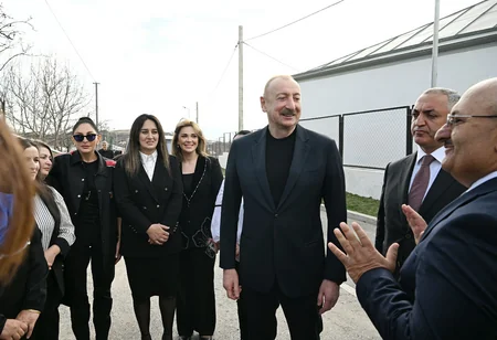 Prezident və birinci xanım Ağdərənin Həsənriz kəndində sakinlərlə birlikdə Novruz tonqalını alovlandırıblar - YENİLƏNİB