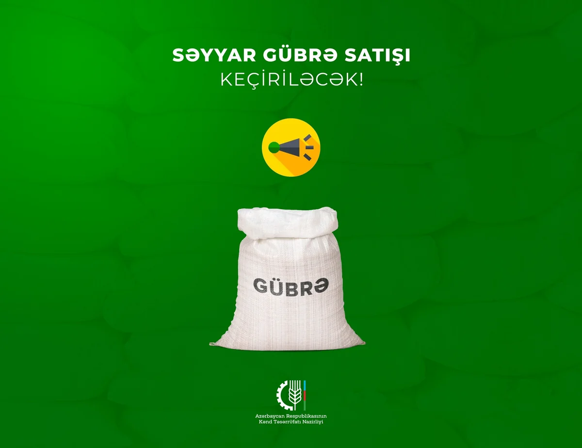 Azərbaycanın bir sıra rayonlarında azot gübrəsinin güzəştli şərtlərlə səyyar satışı təşkil olunacaq